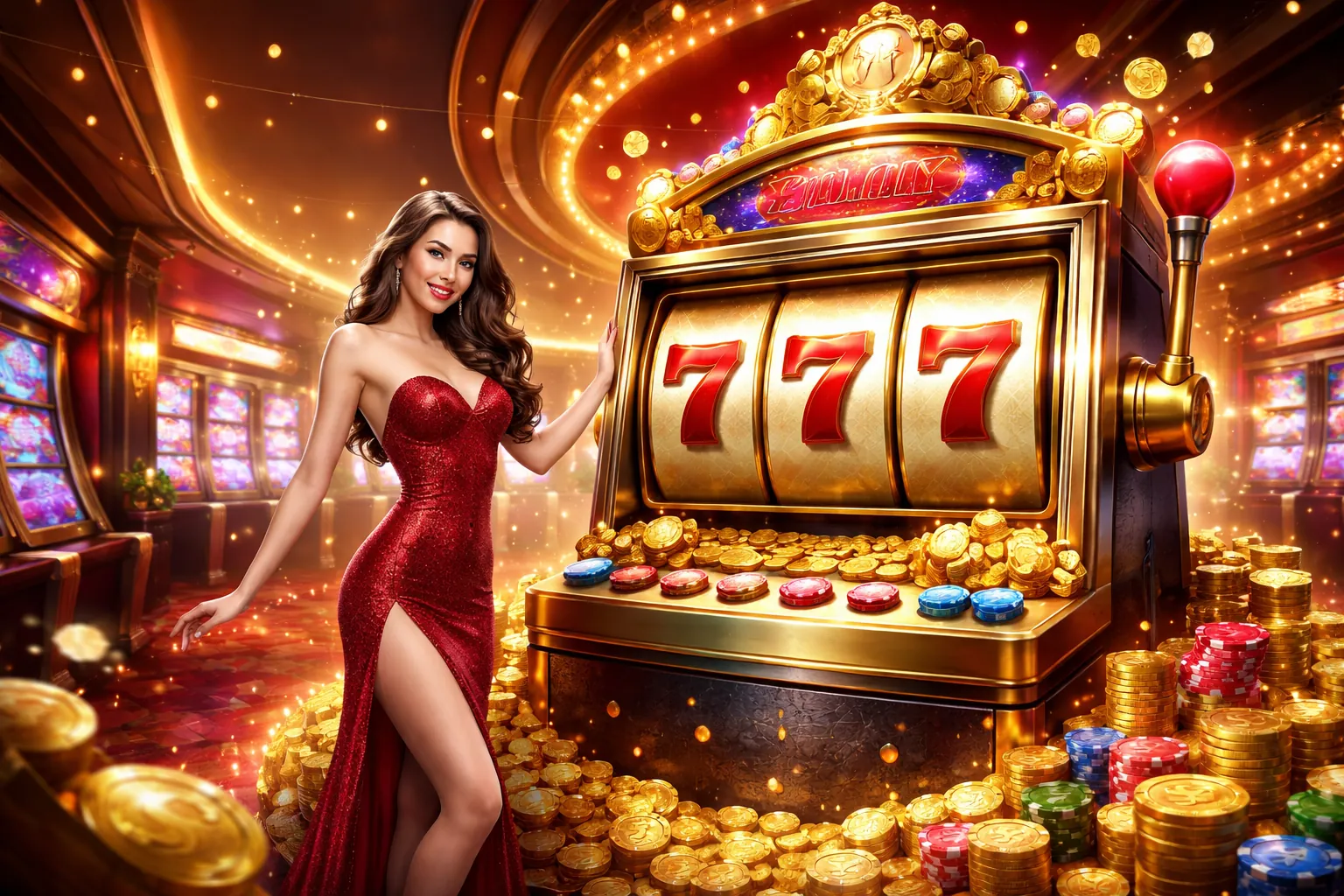 Hình ảnh chính co88 Game Slot với biểu tượng jackpot và tiền vàng